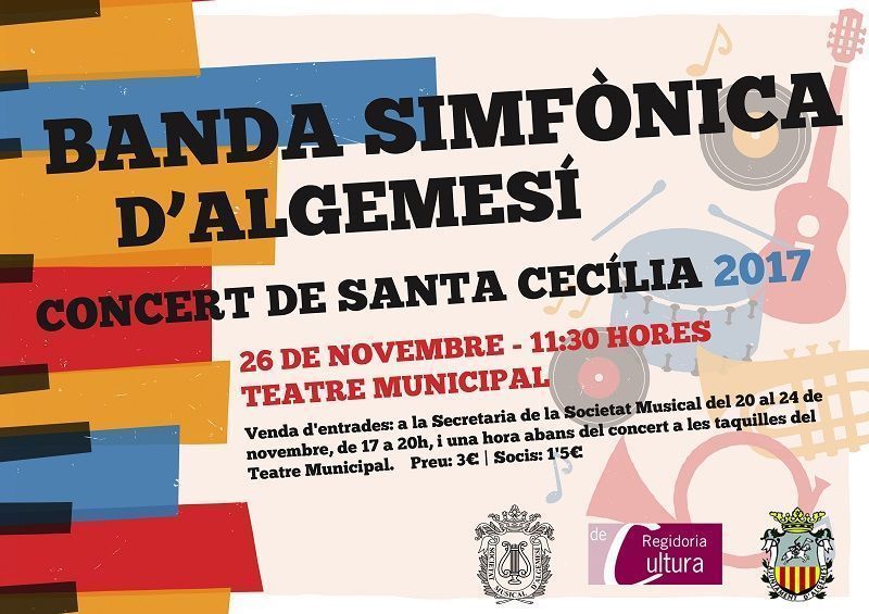 El concert de la Banda Simfònica tancarà la festivitat de Santa Cecília