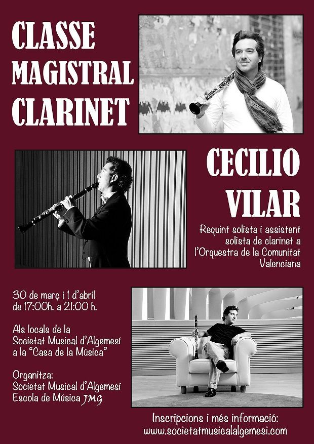 Master Class de Clarinet a càrrec de Cecilio Vilar