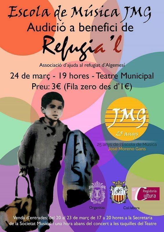 L’Escola de Música JMG oferirà una audició a favor de Refugia’l