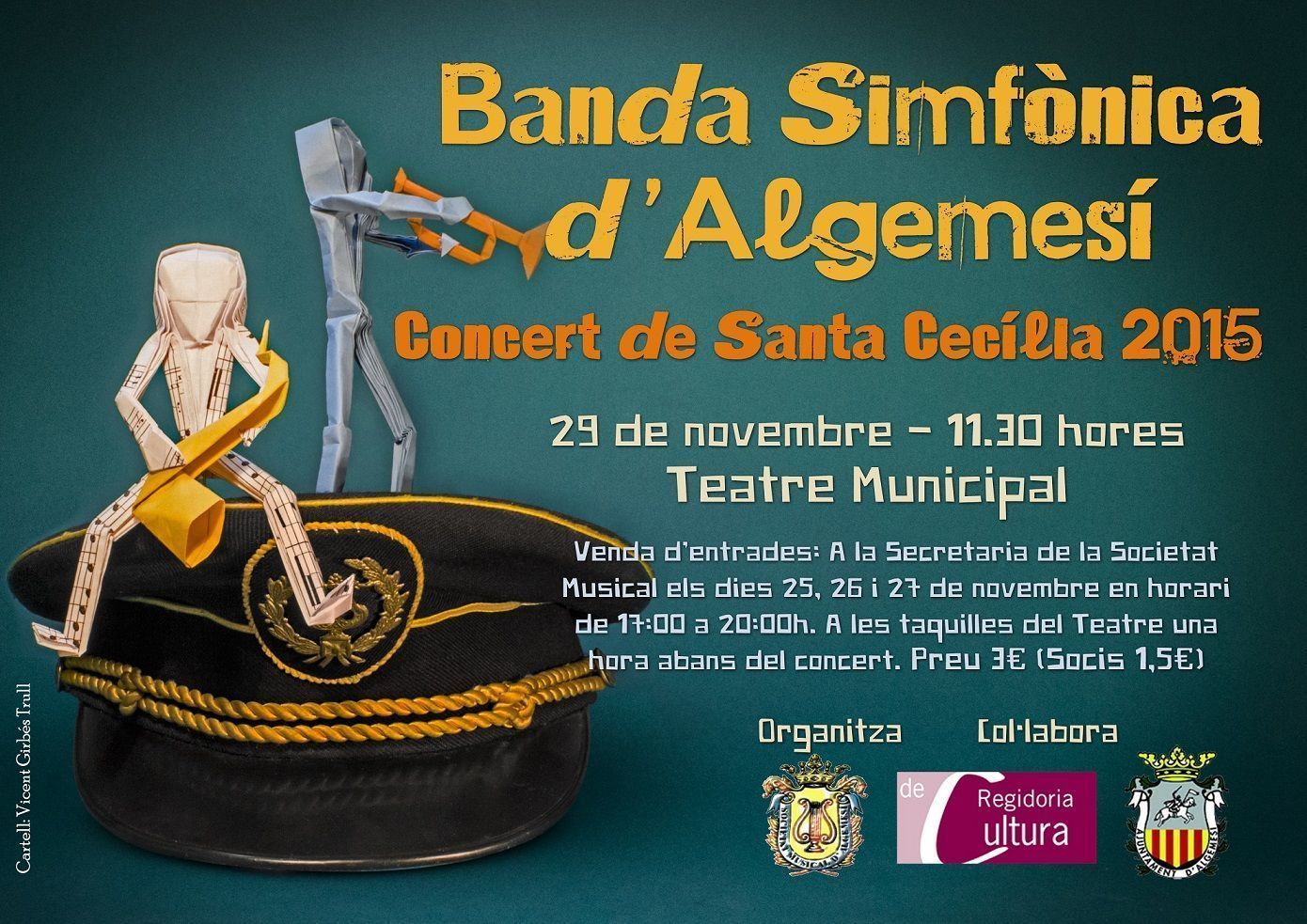 La Banda Simfònica ofereix el concert de Santa Cecília 2015