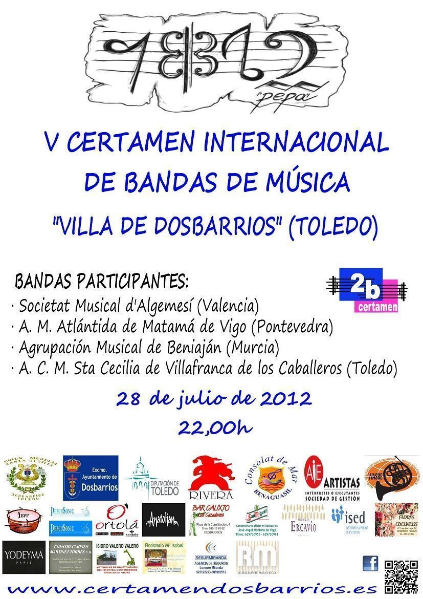 Quatre bandes de València, Murcia, Pontevedra i Toledo participen dissabte al Certamen de Dosbarrios